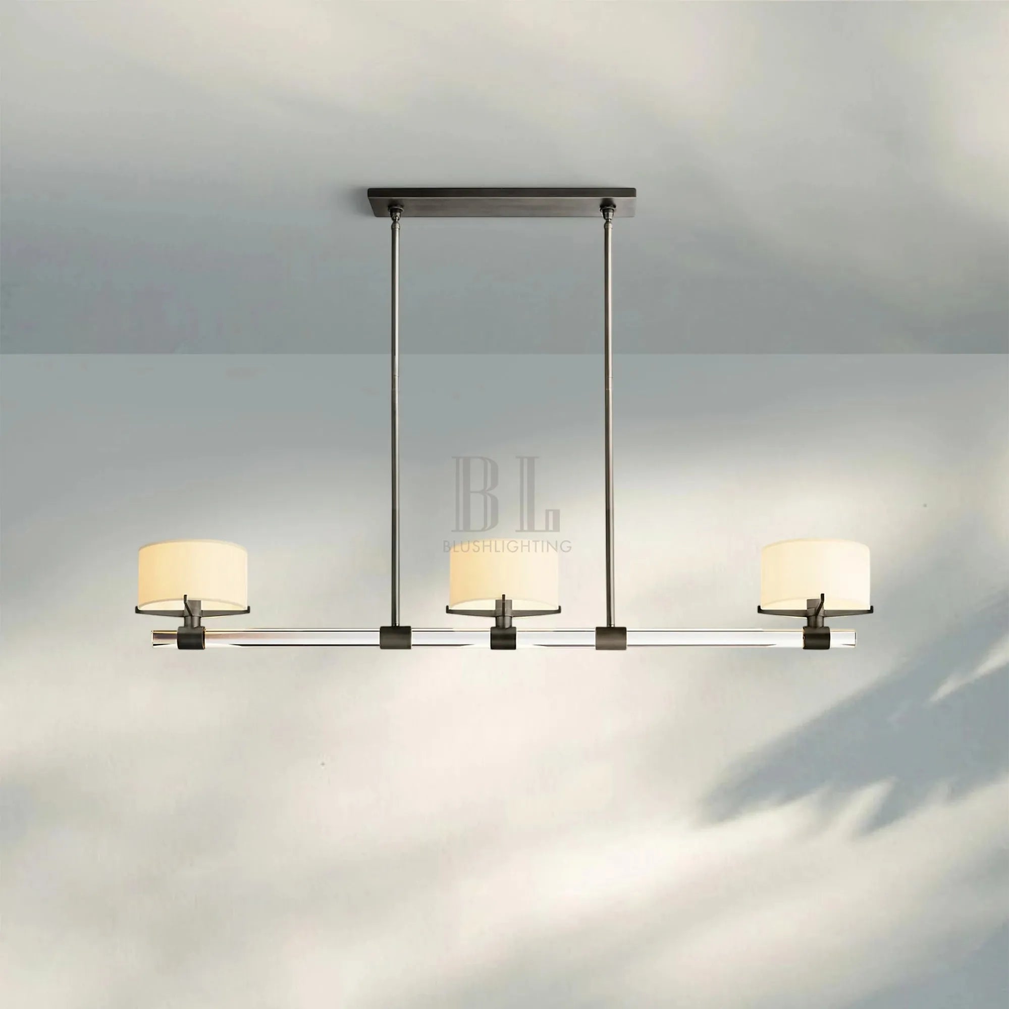 Trumane Linear Chandelier 54" 72'' - Blushlighting