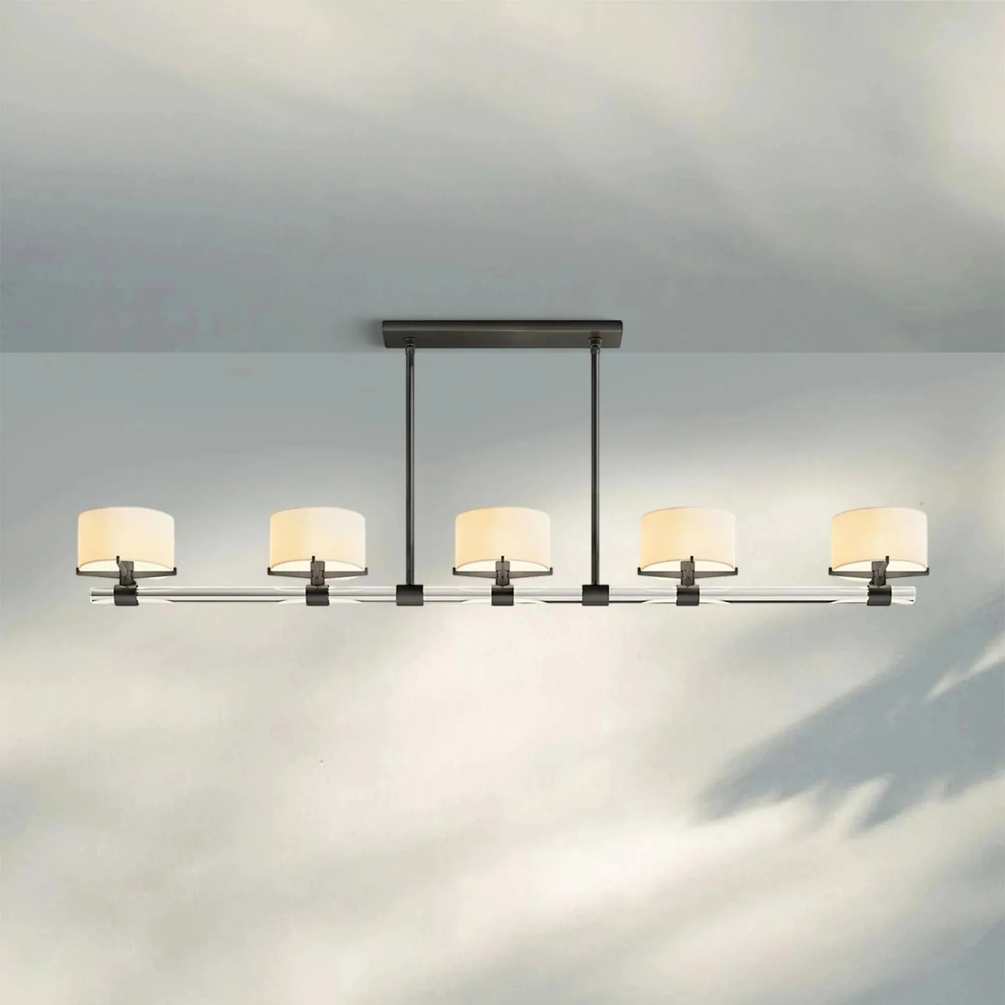 Trumane Linear Chandelier 54" 72'' - Blushlighting