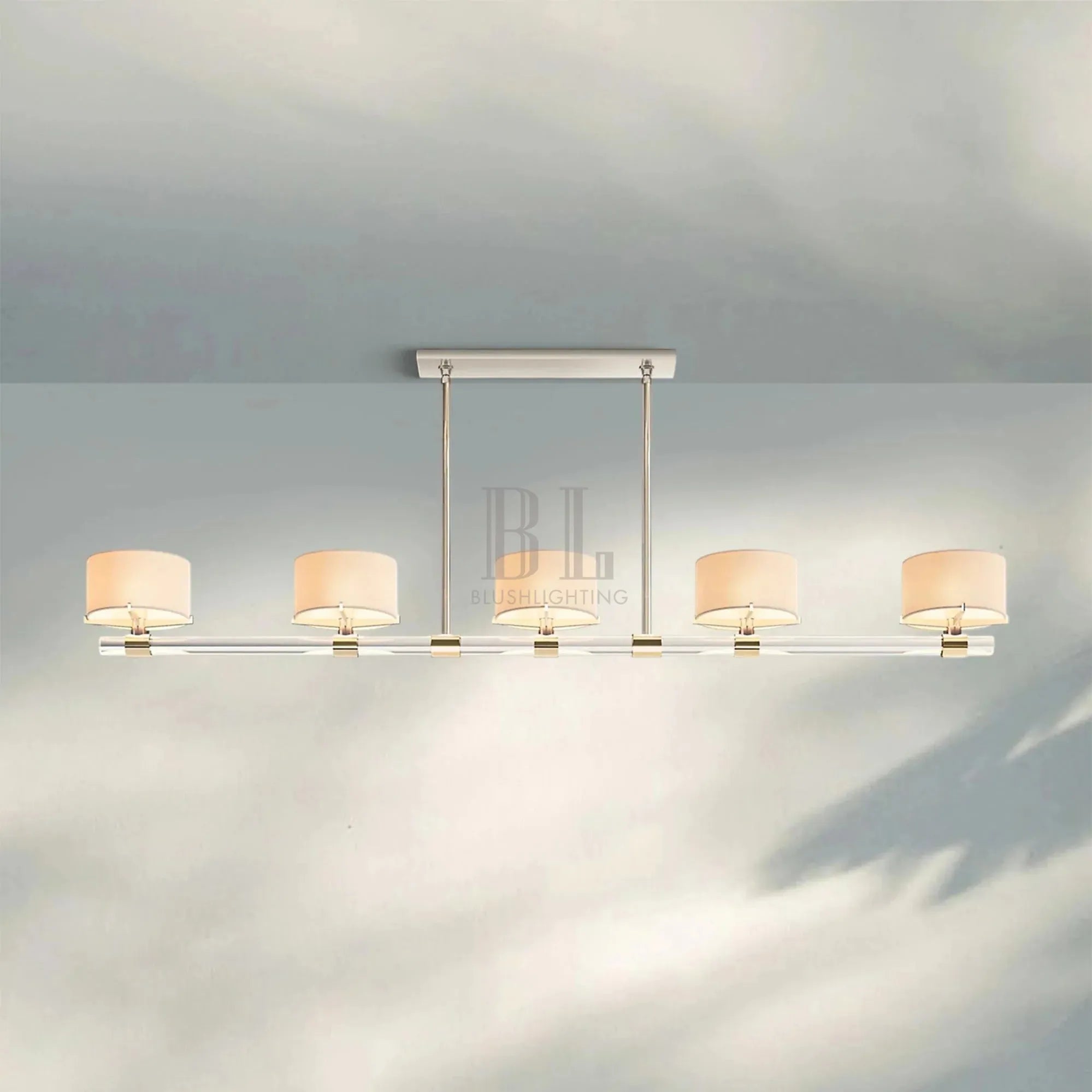 Trumane Linear Chandelier 54" 72'' - Blushlighting