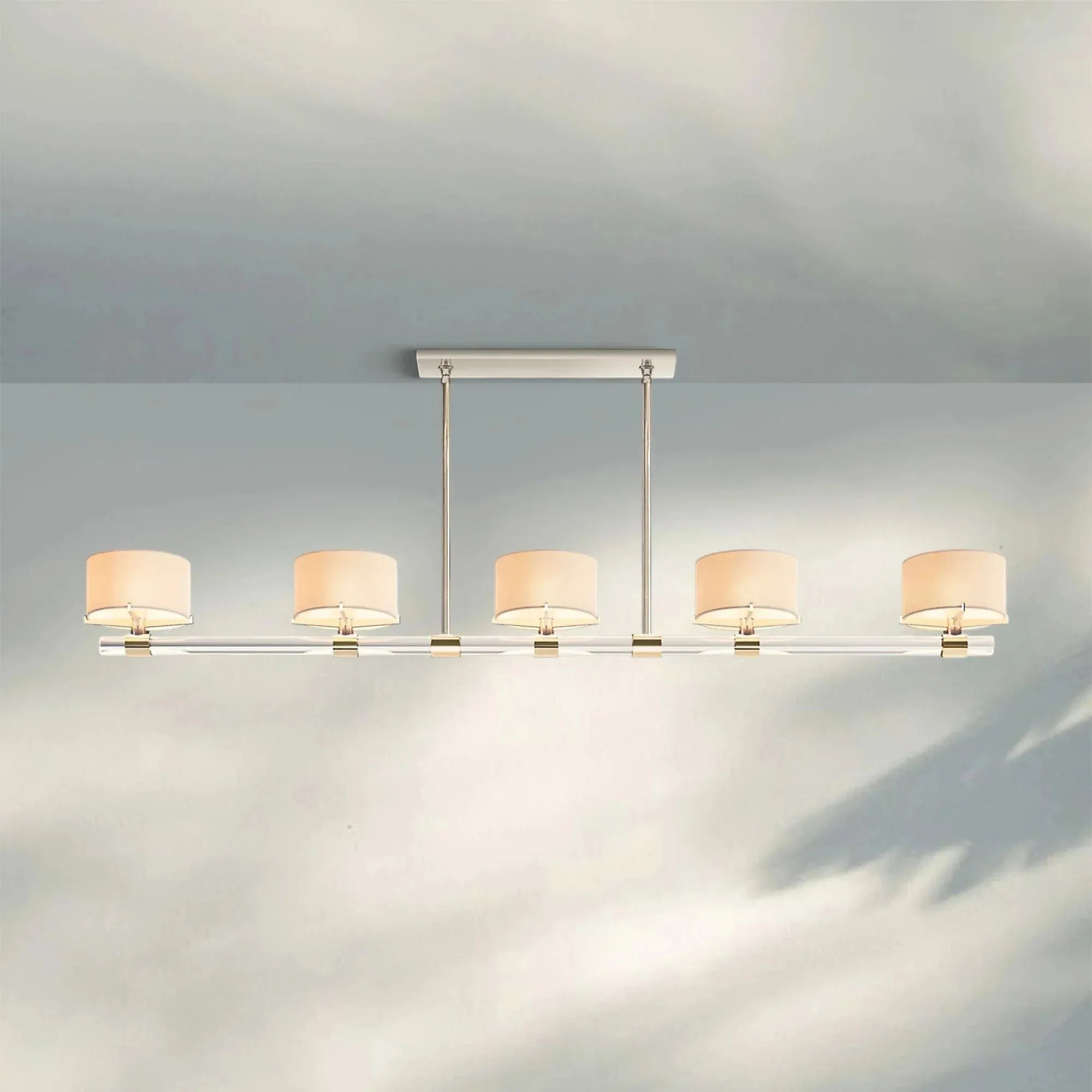 Trumane Linear Chandelier 54" 72'' - Blushlighting