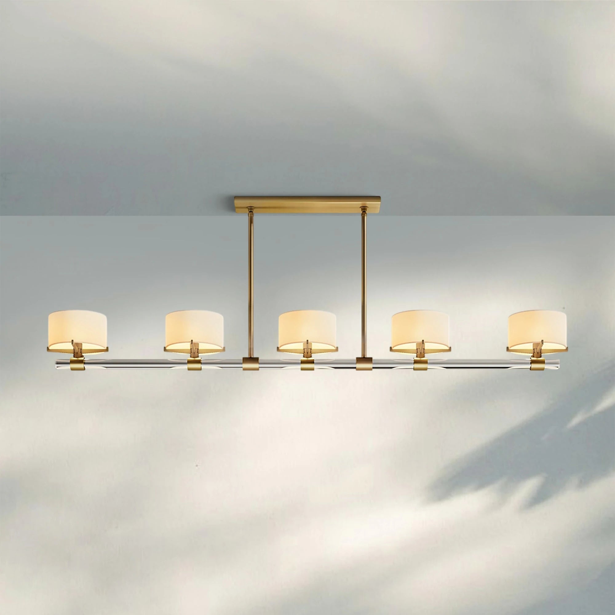 Trumane Linear Chandelier 54" 72'' - Blushlighting