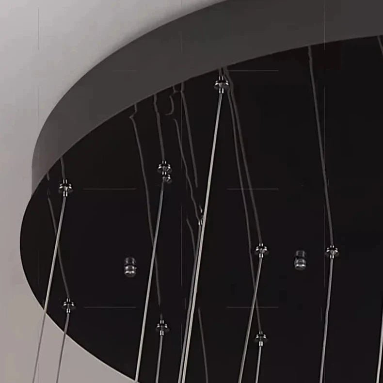 Twisted Ring Led Light Chandelier for High Ceiling - GoldWarm Light 3000KBlushlighting