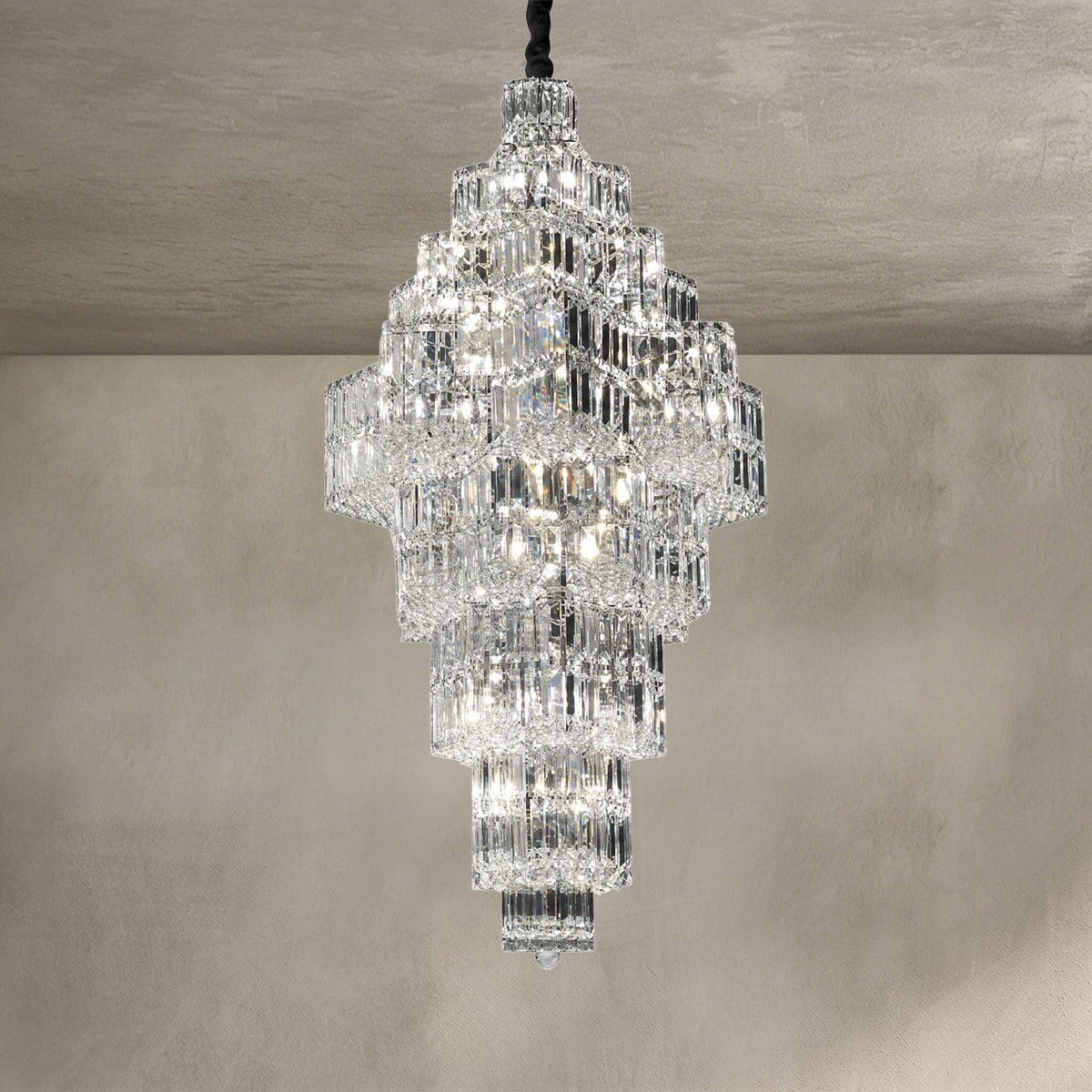 Universo Crystal Halo Chandelier - Φ800*H1500mmBlushlighting