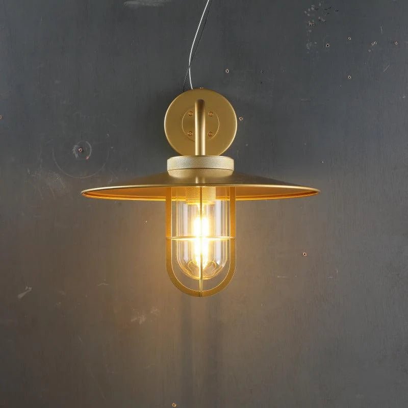 Utilitaive Barn Outdoor Wall Sconce — Indusrrial Metal Wall Light Fixture - BronzeBlushlighting