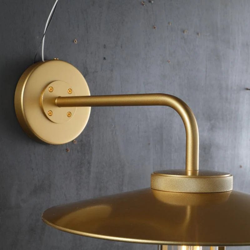 Utilitaive Barn Outdoor Wall Sconce — Indusrrial Metal Wall Light Fixture - BronzeBlushlighting