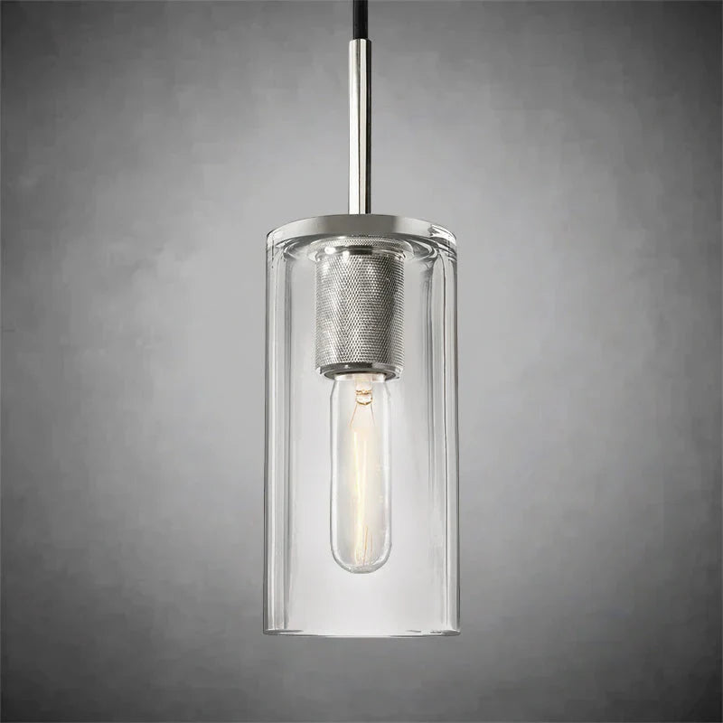 Utilitaiye Cylinder Shade Pendant-Polished Nickel-