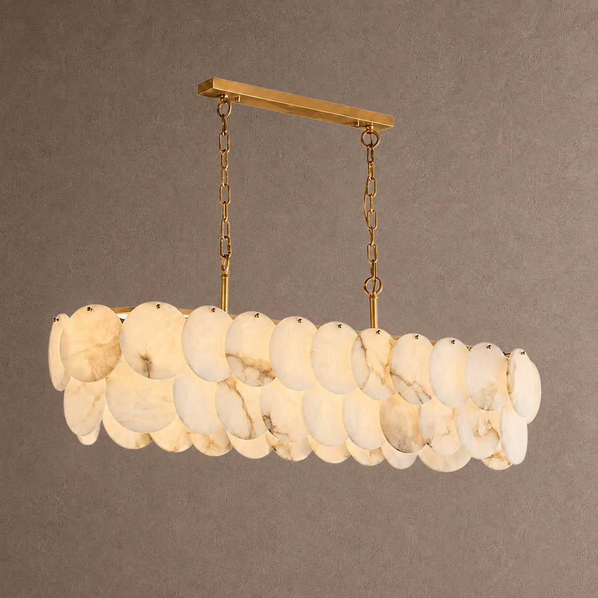 Valencia Linear Chandelier - L47.24 × W11.81 × H11 inBlushlighting
