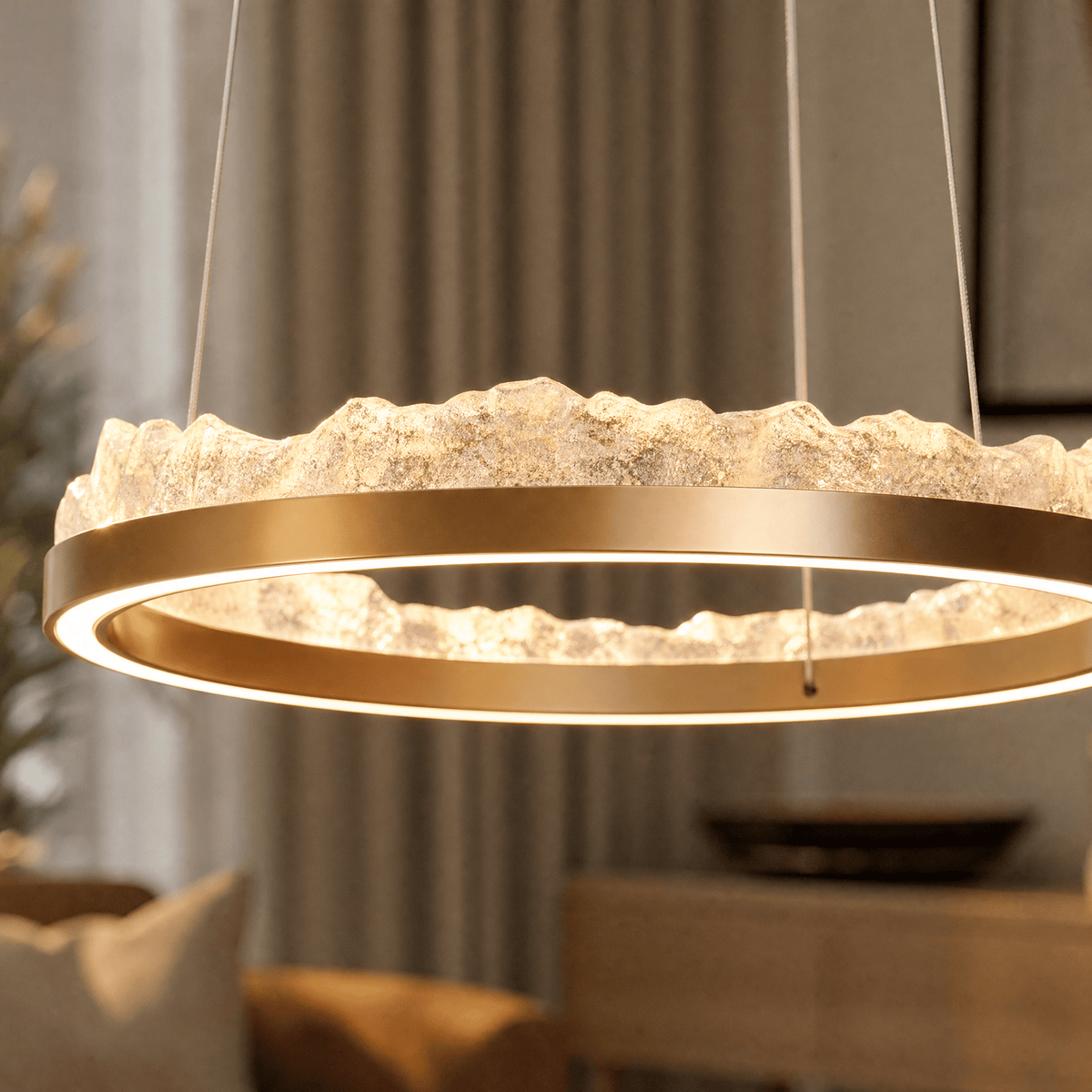 Vast Realm Modern Sculptural Pendant Light - 15.7in / 400mmBlushlighting