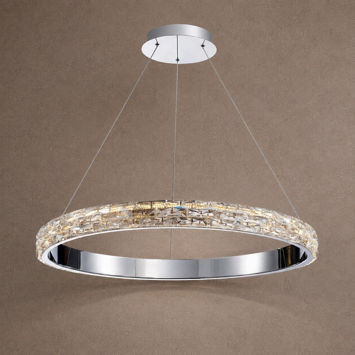 Vega Ring Crystal Chandelier - Ø22" × H2.8" (Ø56 × H7 cm)Blushlighting