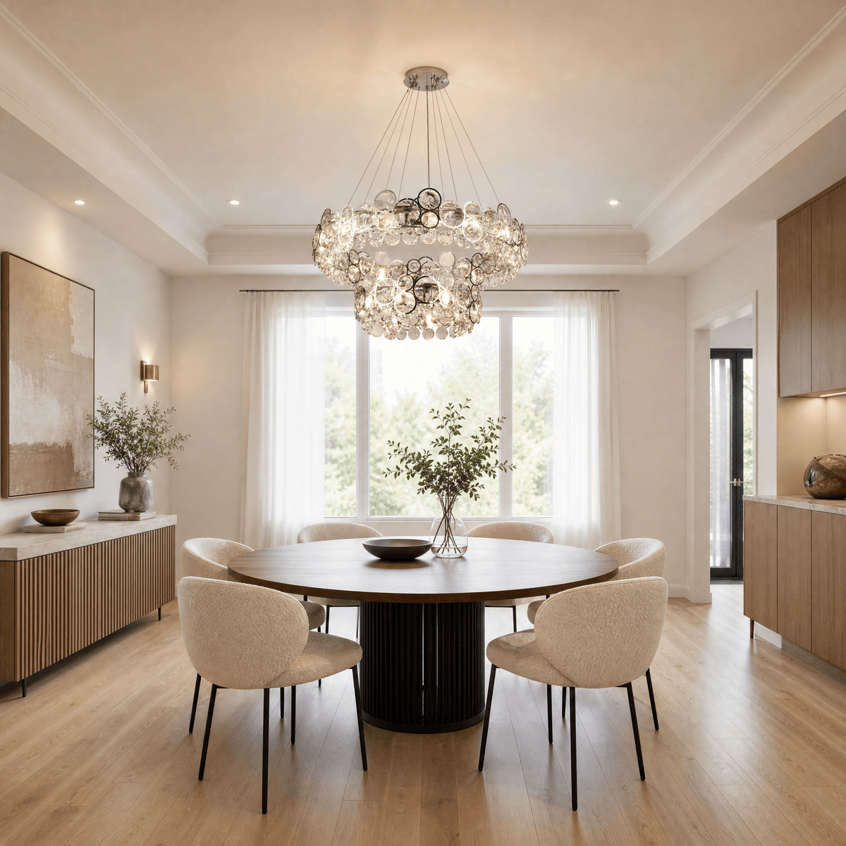 Velo Crystal Crown Chandelier - Blushlighting