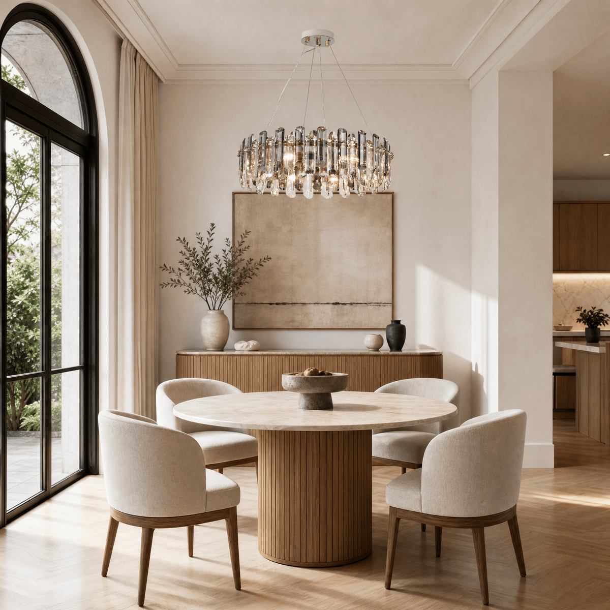 Velo Crystal Halo Chandelier - Blushlighting