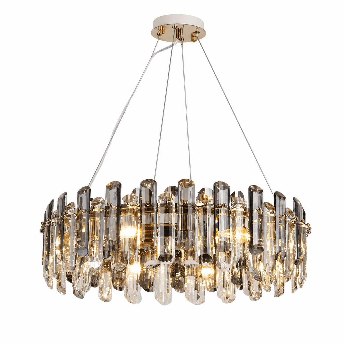 Velo Crystal Halo Chandelier - Blushlighting