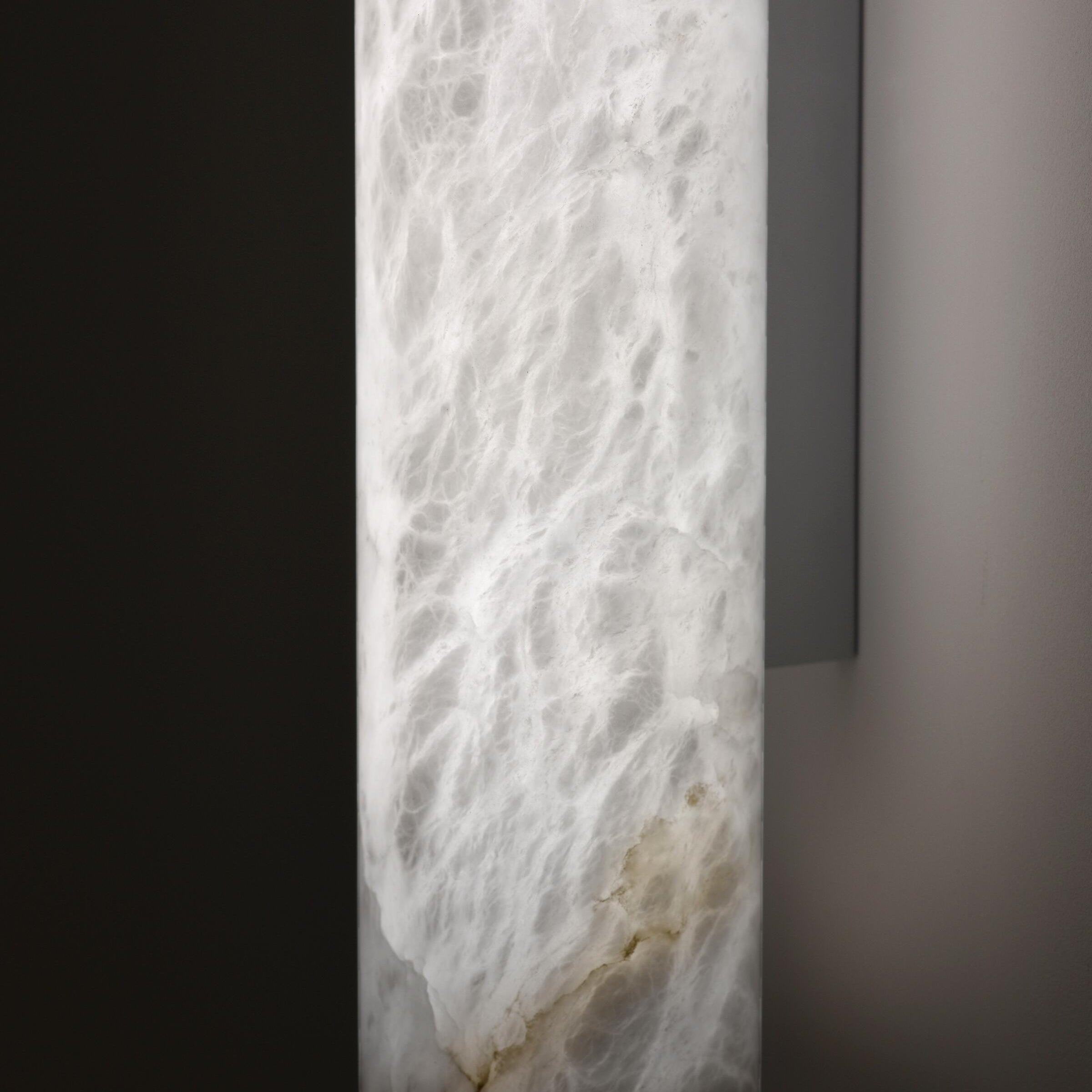 Venus Modern Linear Alabaster Wall Sconce 3'' 4.7'' - 3'' W x 22'' HBrassBlushlighting