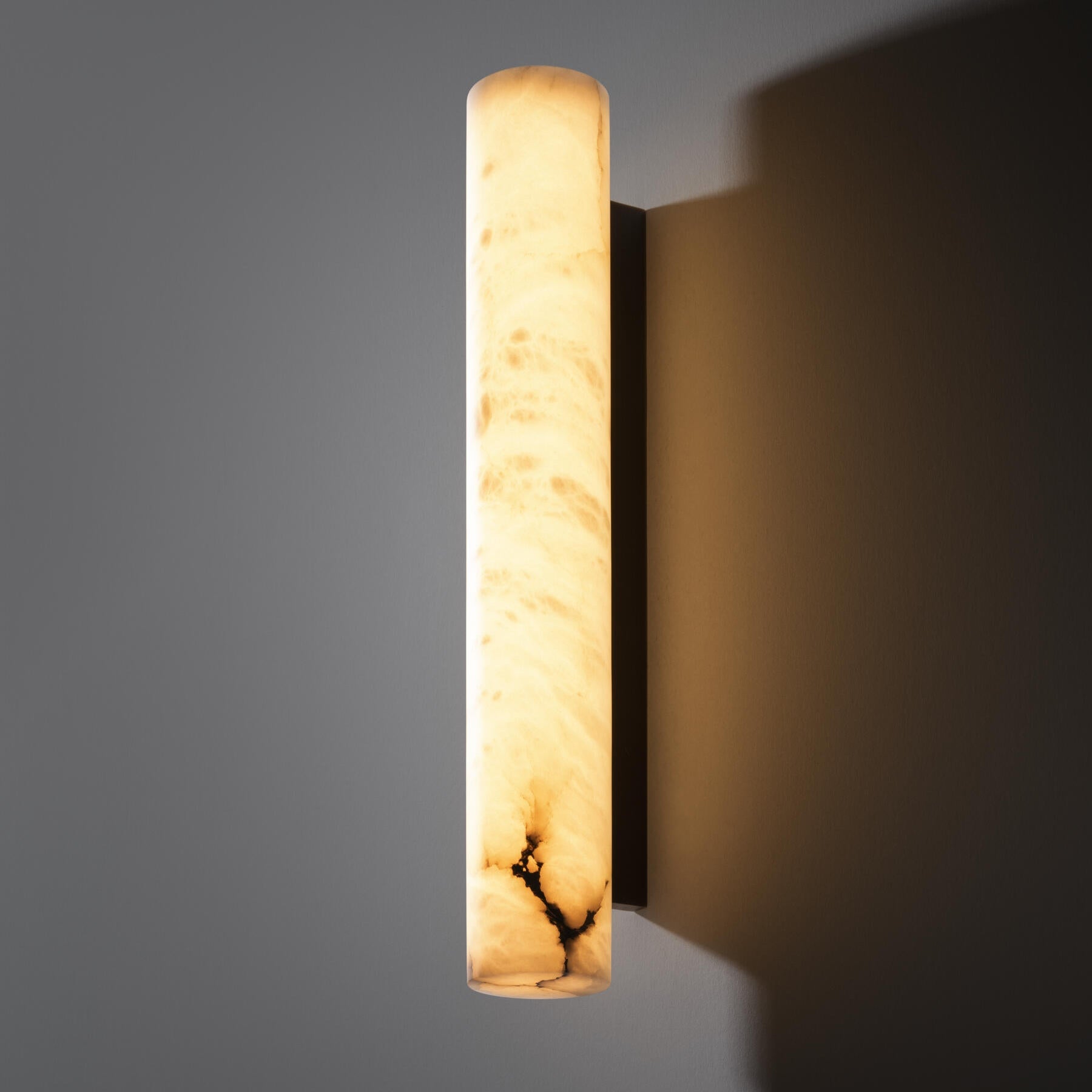 Venus Modern Linear Alabaster Wall Sconce 3'' 4.7'' - 3'' W x 22'' HBrassBlushlighting
