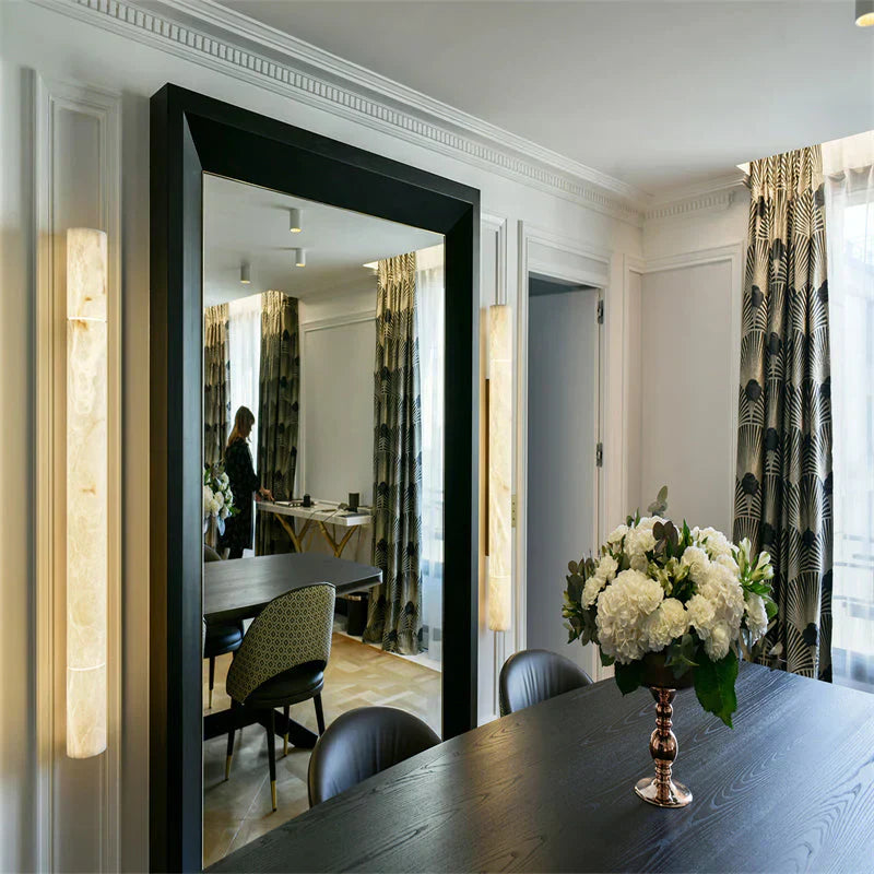 Venus Modern Linear Alabaster Wall Sconce 3'' 4.7''-Blushlighting