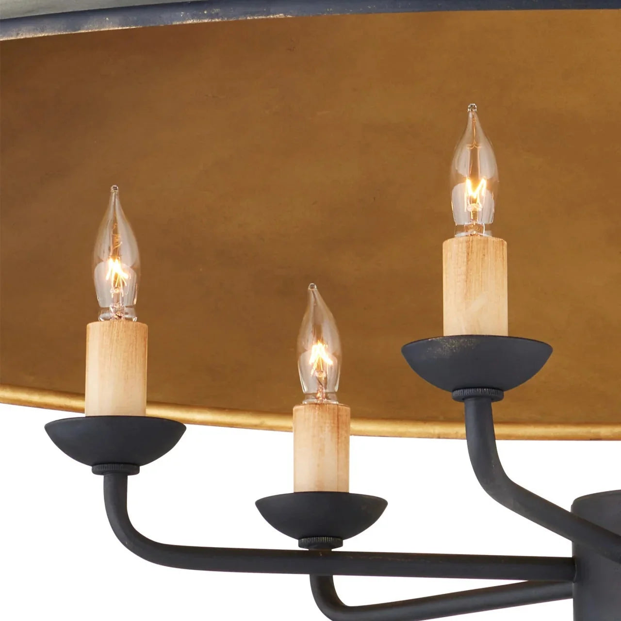 Veritas Black Chandelier 36'' For living room, bedroom, Foyer Entryway - Blushlighting