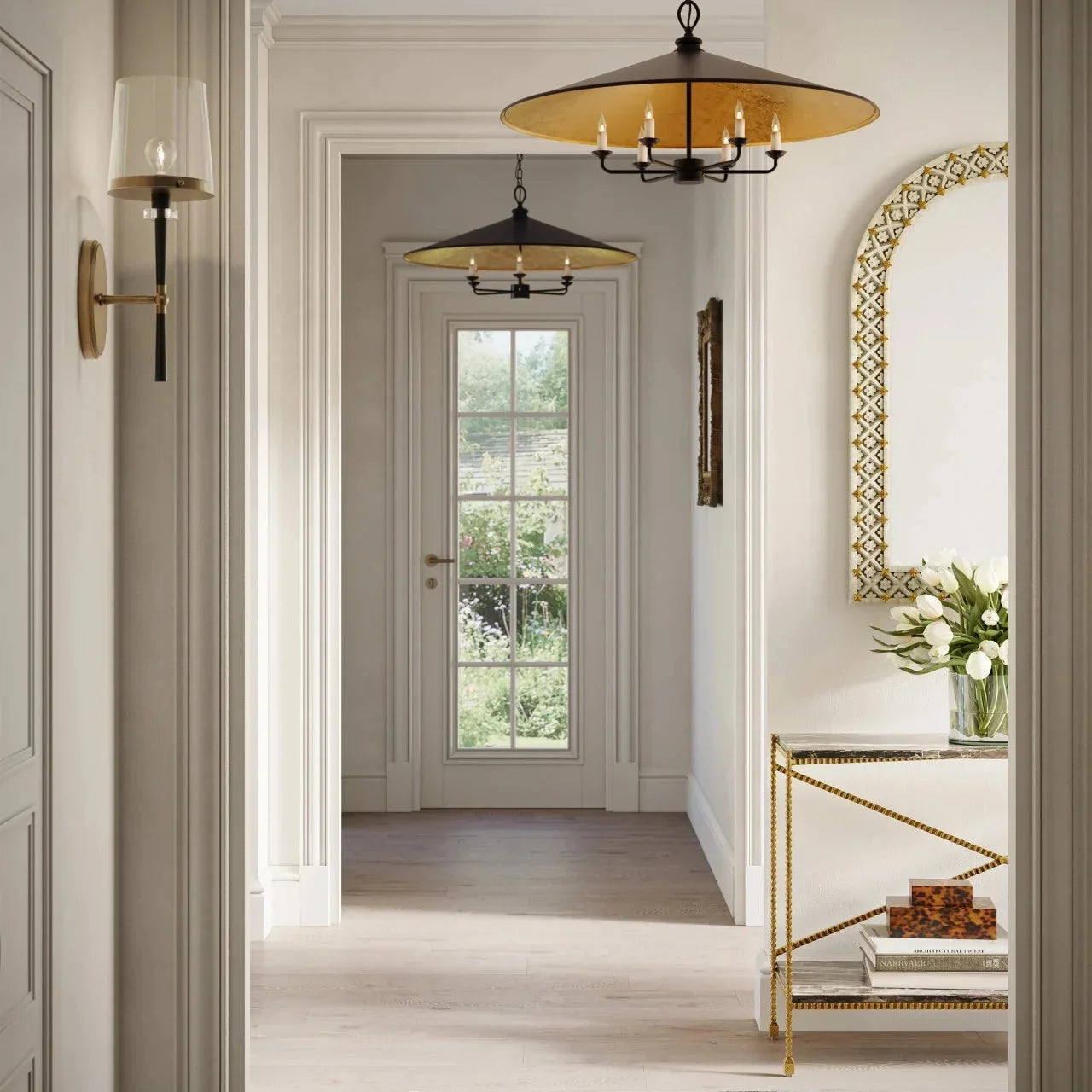 Veritas Black Chandelier 36'' For living room, bedroom, Foyer Entryway - Blushlighting