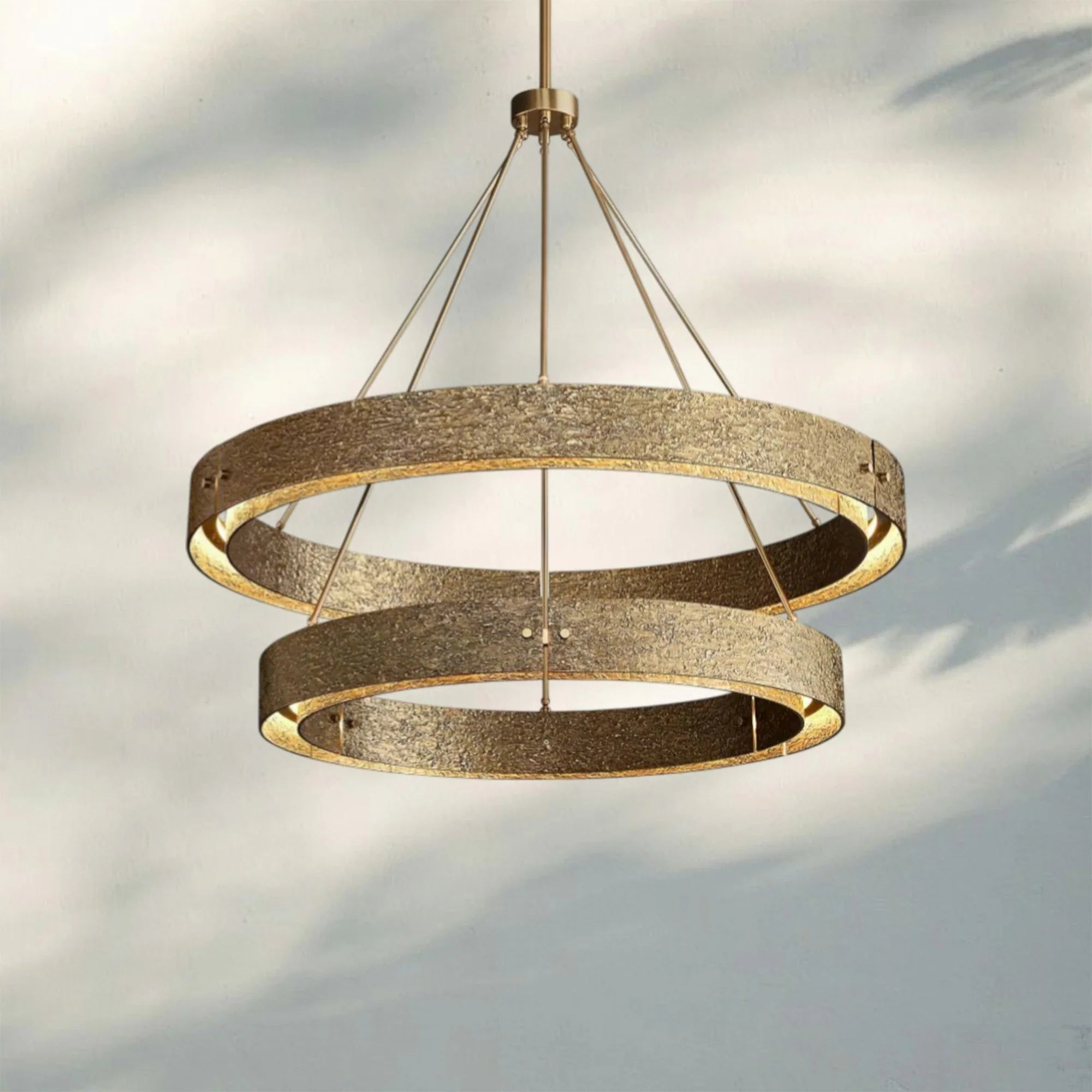 Veuvery 2 - Tier Round Chandelier 60" - BrassBlushlighting