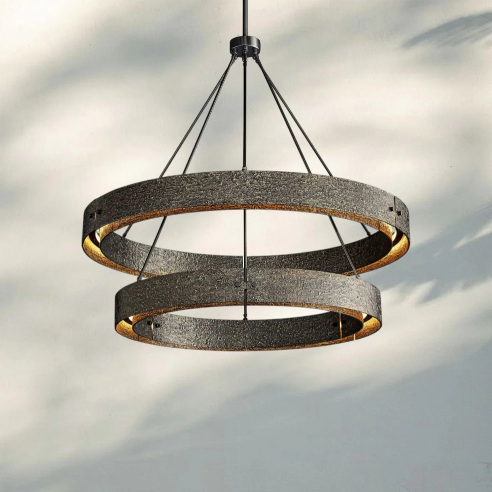 Veuvery 2 - Tier Round Chandelier 60" - BronzeBlushlighting