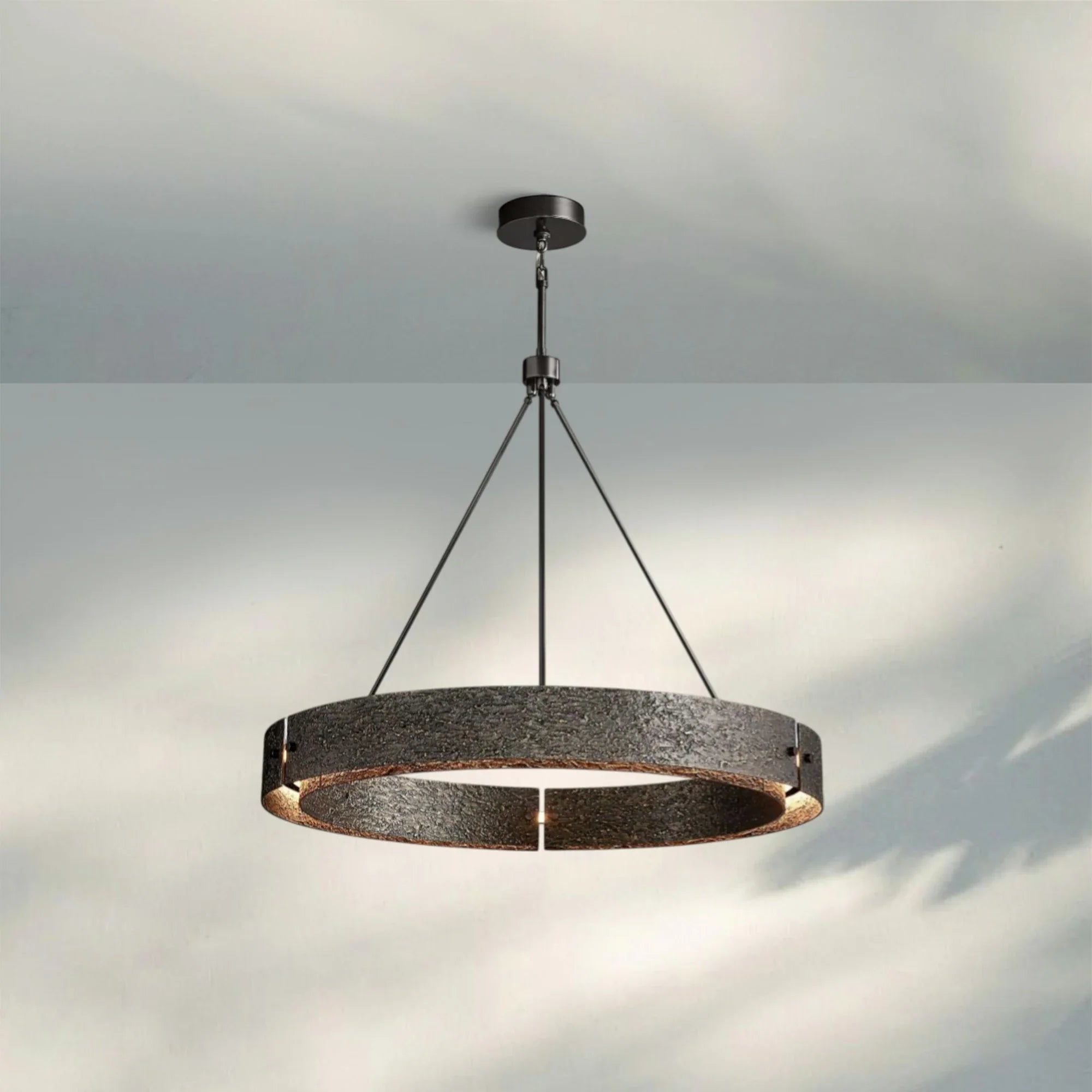 Veuvery Round Chandelier 36" - BrassBlushlighting