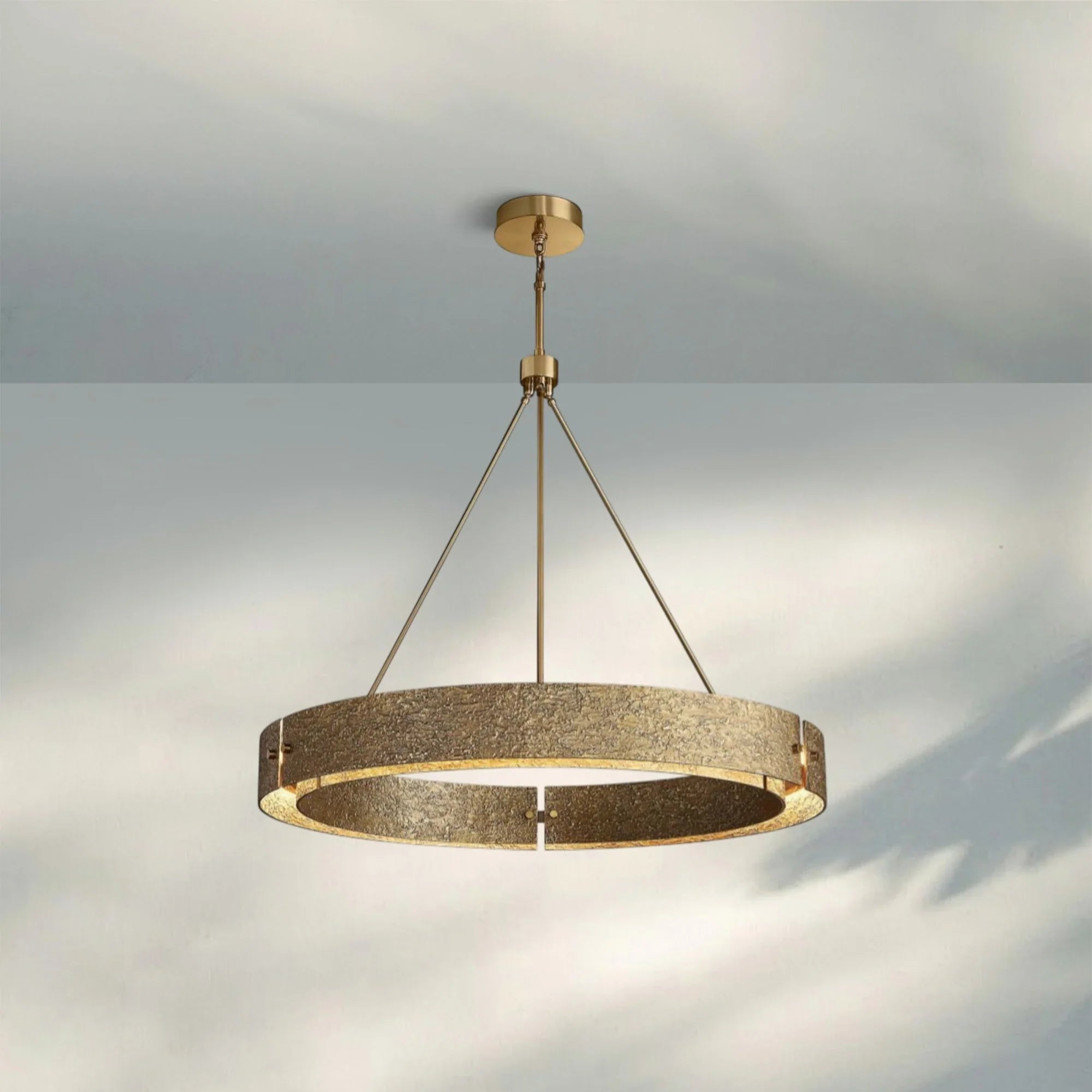 Veuvery Round Chandelier 36" - BrassBlushlighting