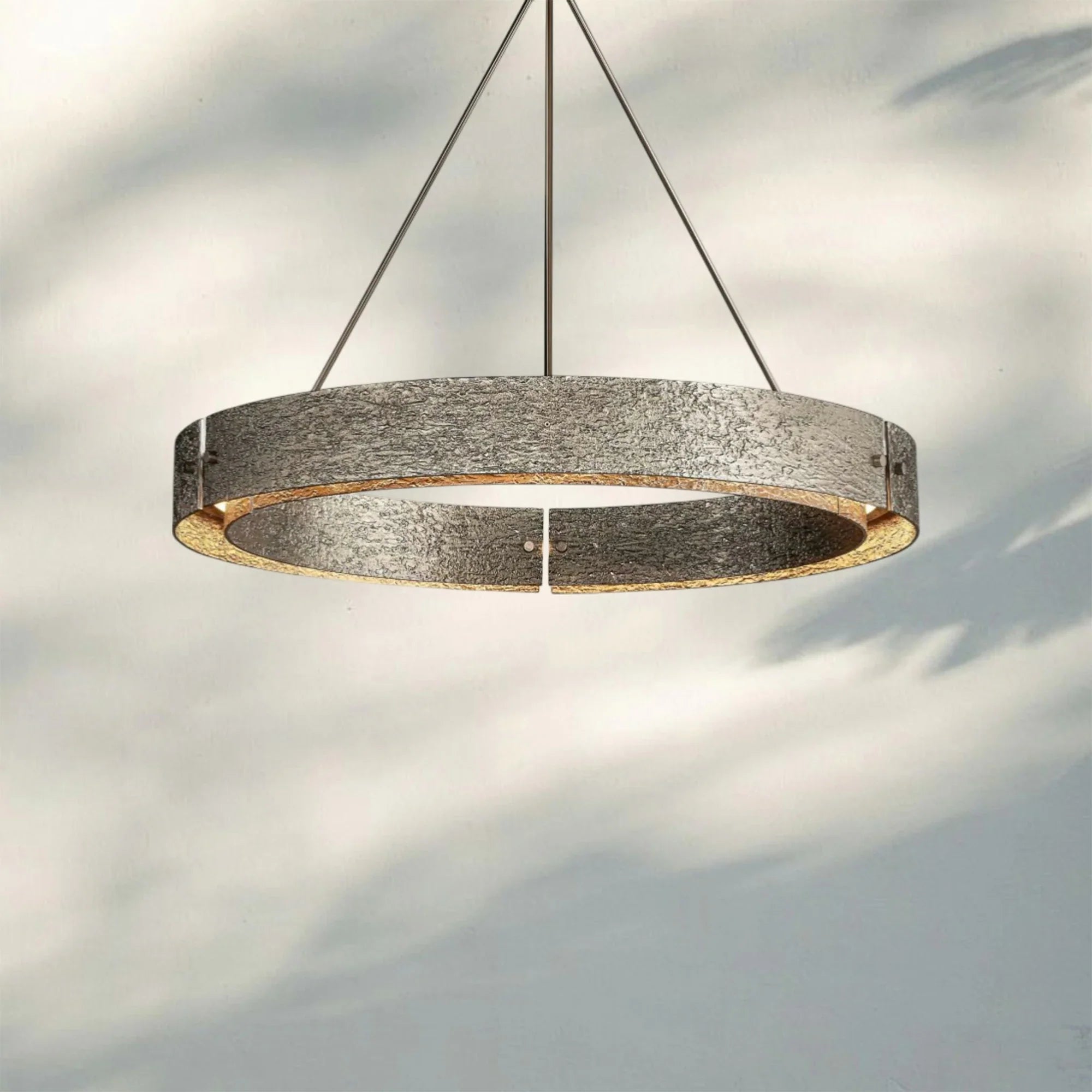 Veuvery Round Chandelier 60" - PewterBlushlighting