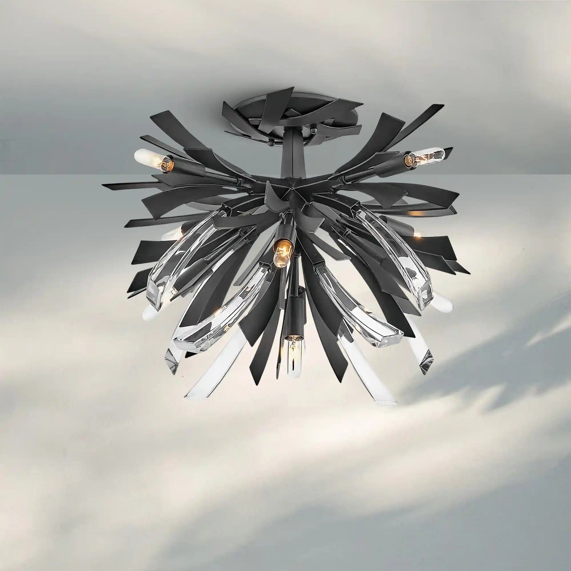 Aurora Large Semi-Flush Mount-Blushlighting