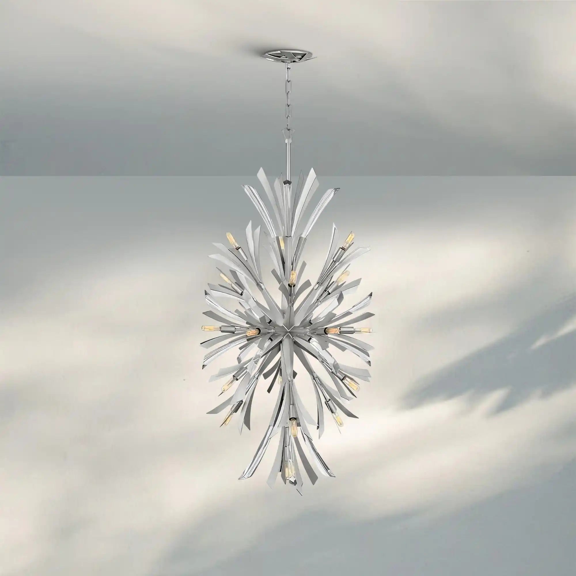 Aurora Medium Orb Chandelier-Glacial-Blushlighting
