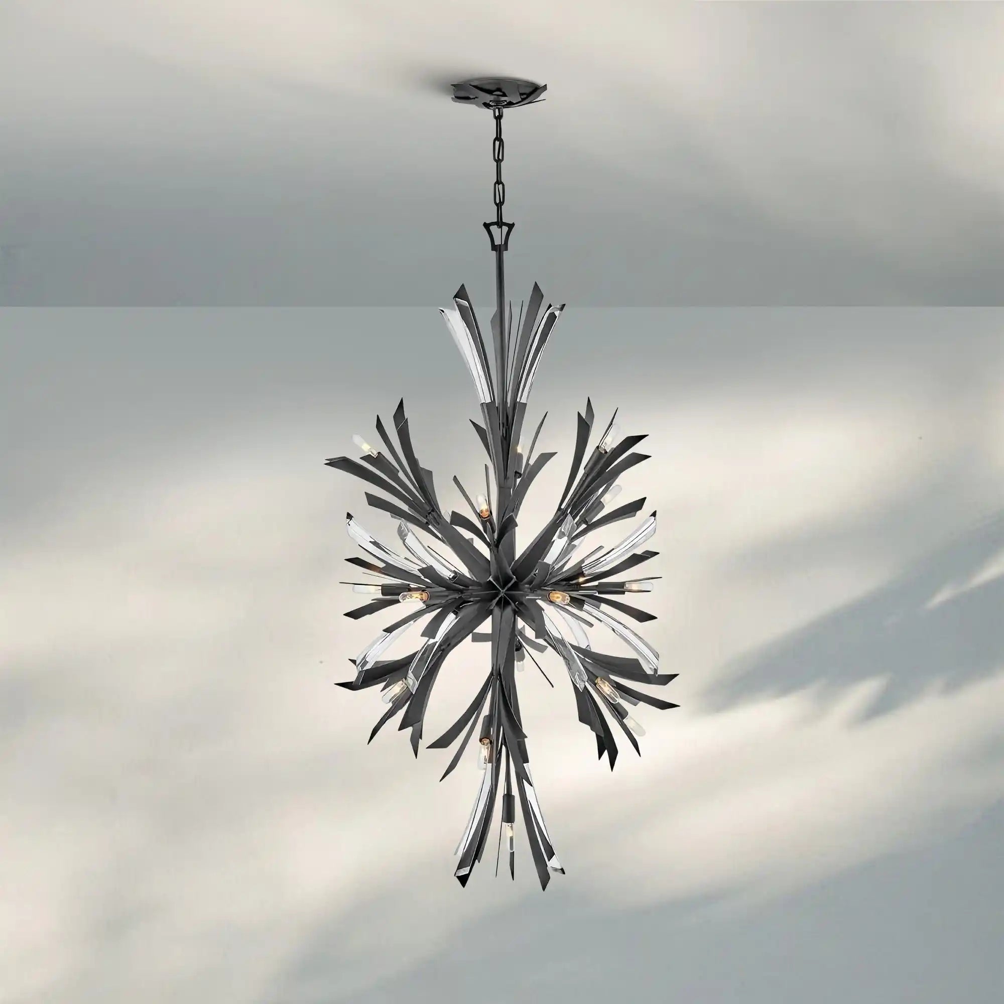 Aurora Medium Orb Chandelier-Brushed Graphite-Blushlighting