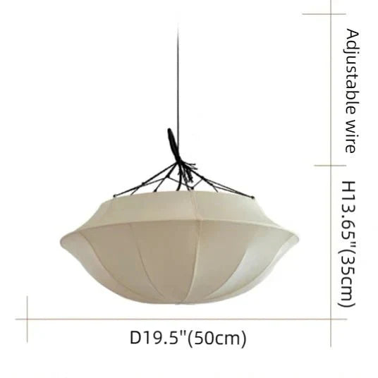 Vintage French Style Cream White Silk Umbrella Chandelier - Blushlighting