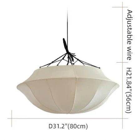 Vintage French Style Cream White Silk Umbrella Chandelier - Blushlighting