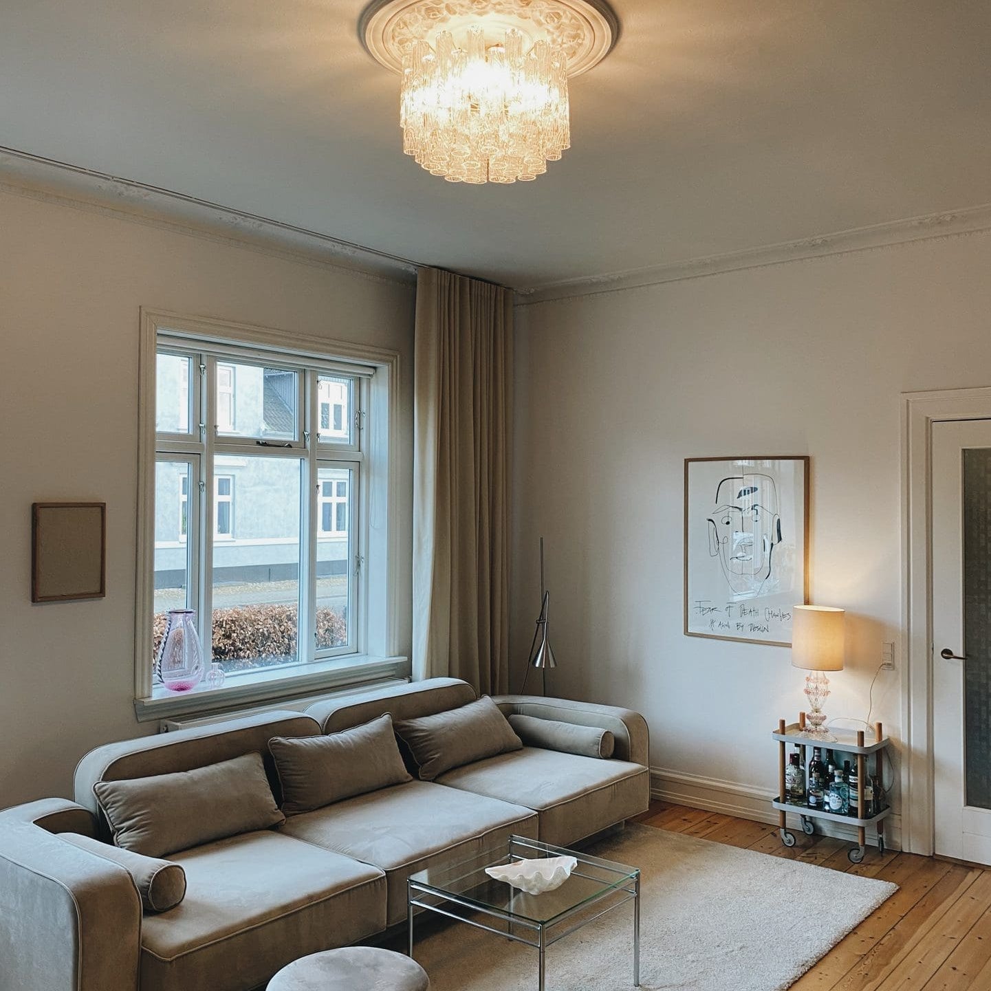 Vintage – Murano chandelier for Venini – 1970 – Transparent - Blushlighting