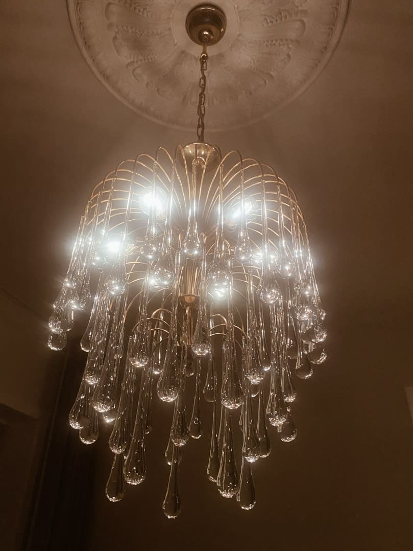 Vintage – Murano chandelier – Teardrop – 68 drops – Clear - Blushlighting