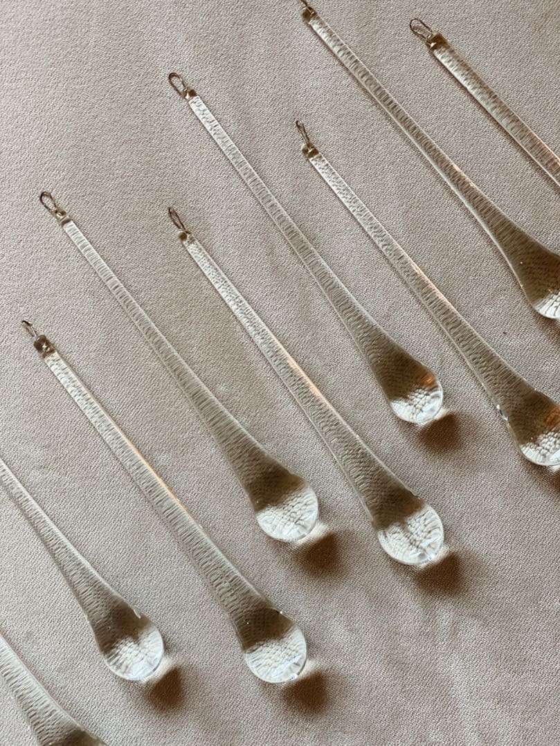 Vintage – Murano chandelier – Teardrop – 68 drops – Clear - Blushlighting
