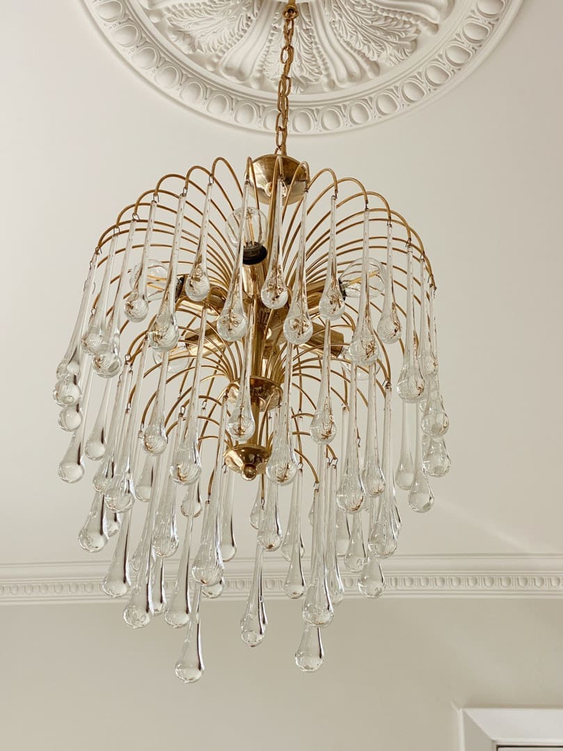 Vintage – Murano chandelier – Teardrop – 68 drops – Clear - Blushlighting