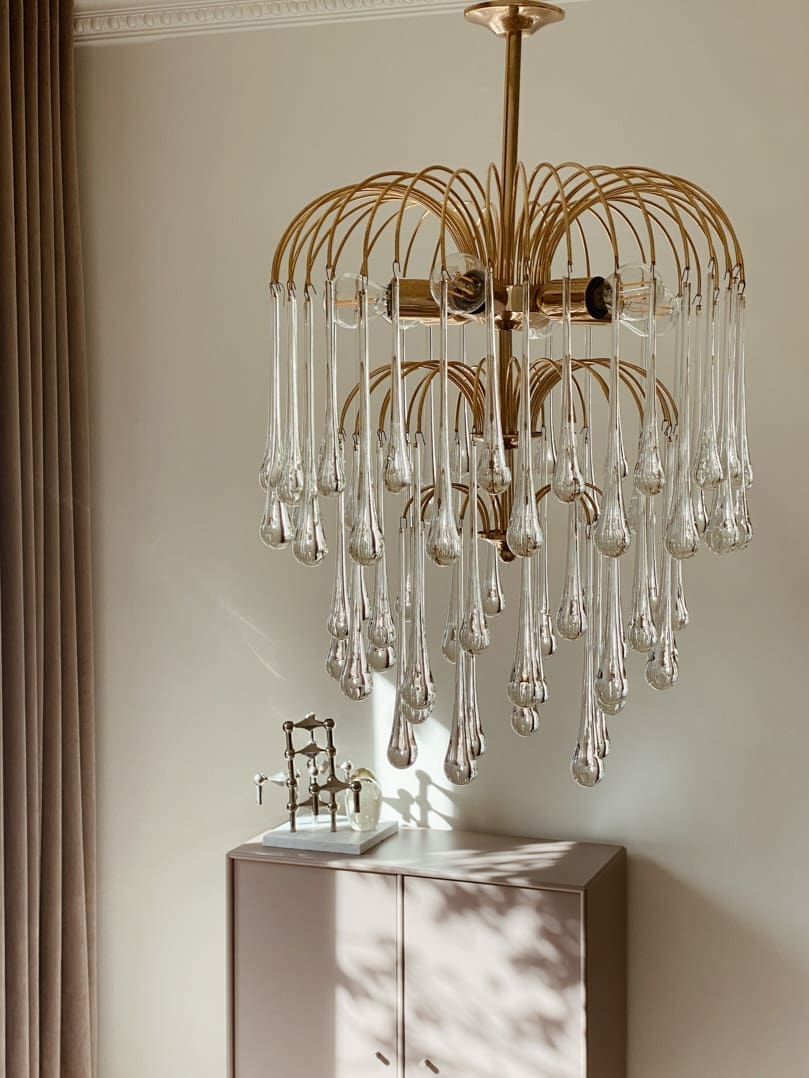 Vintage – Murano chandelier – Teardrop – 68 drops – Clear - Blushlighting