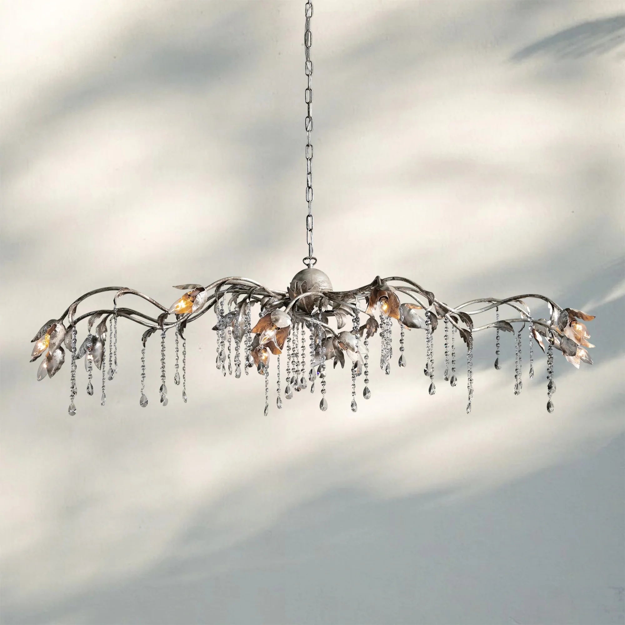 Viticcia Rectangular Chandelier 52" 61" 71"-Lighting-61"-Blushlighting