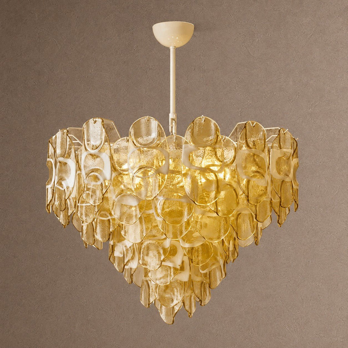 Vivara Tiered Chandelier - ∅ 39.4″ x H 27.6″Pink GlassBlushlighting