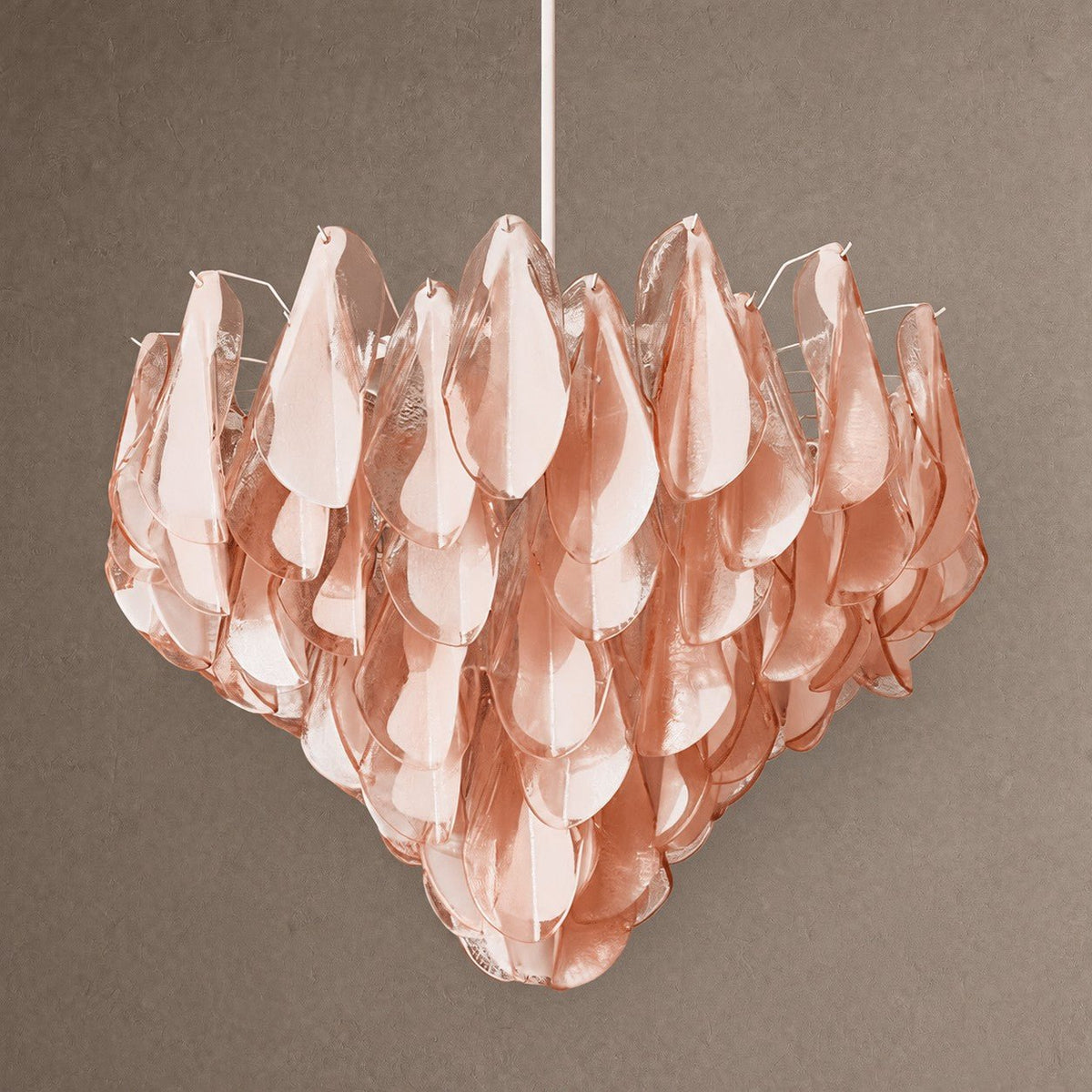 Vivara Tiered Chandelier - ∅ 39.4″ x H 27.6″Pink GlassBlushlighting