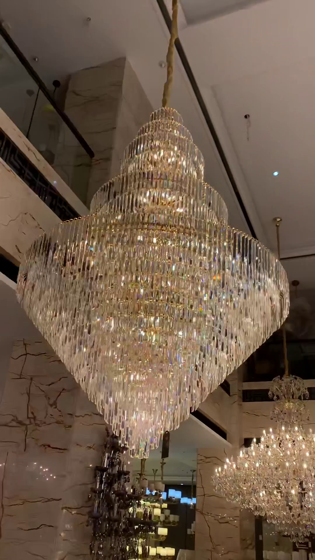 Luxury Multi-tiered Extra Large Crystal Chandelier for Staircase/Foyer/Entryway - Blushlighting