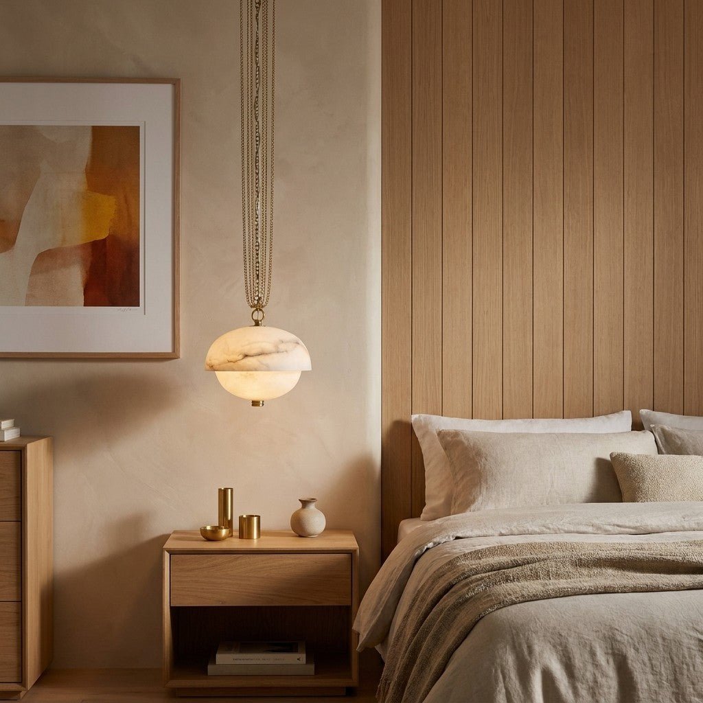 Volterra Alabaster LED Pendant 17” - Blushlighting