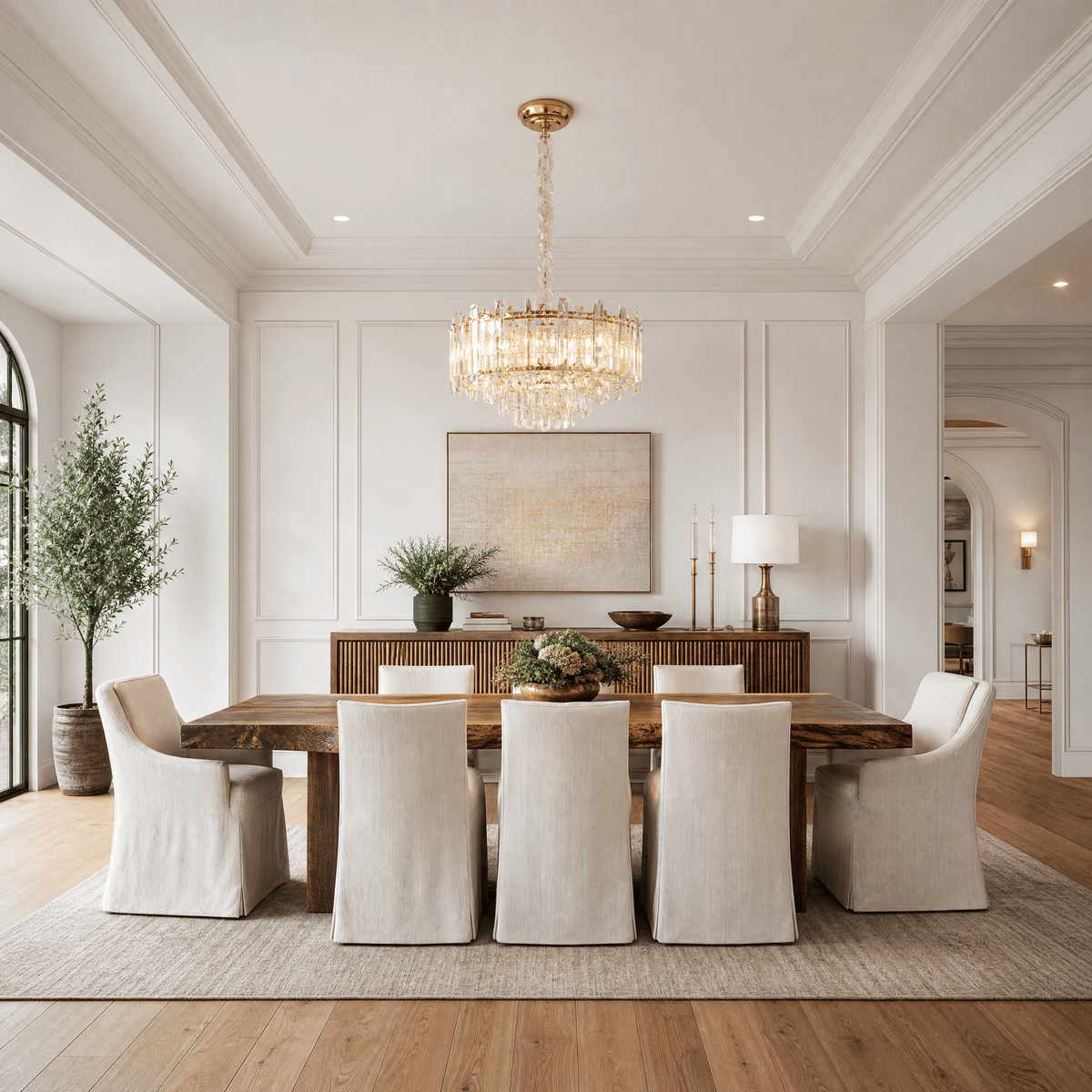 Voluta Crystal Chandelier - Φ600*H280mm/9LBlushlighting
