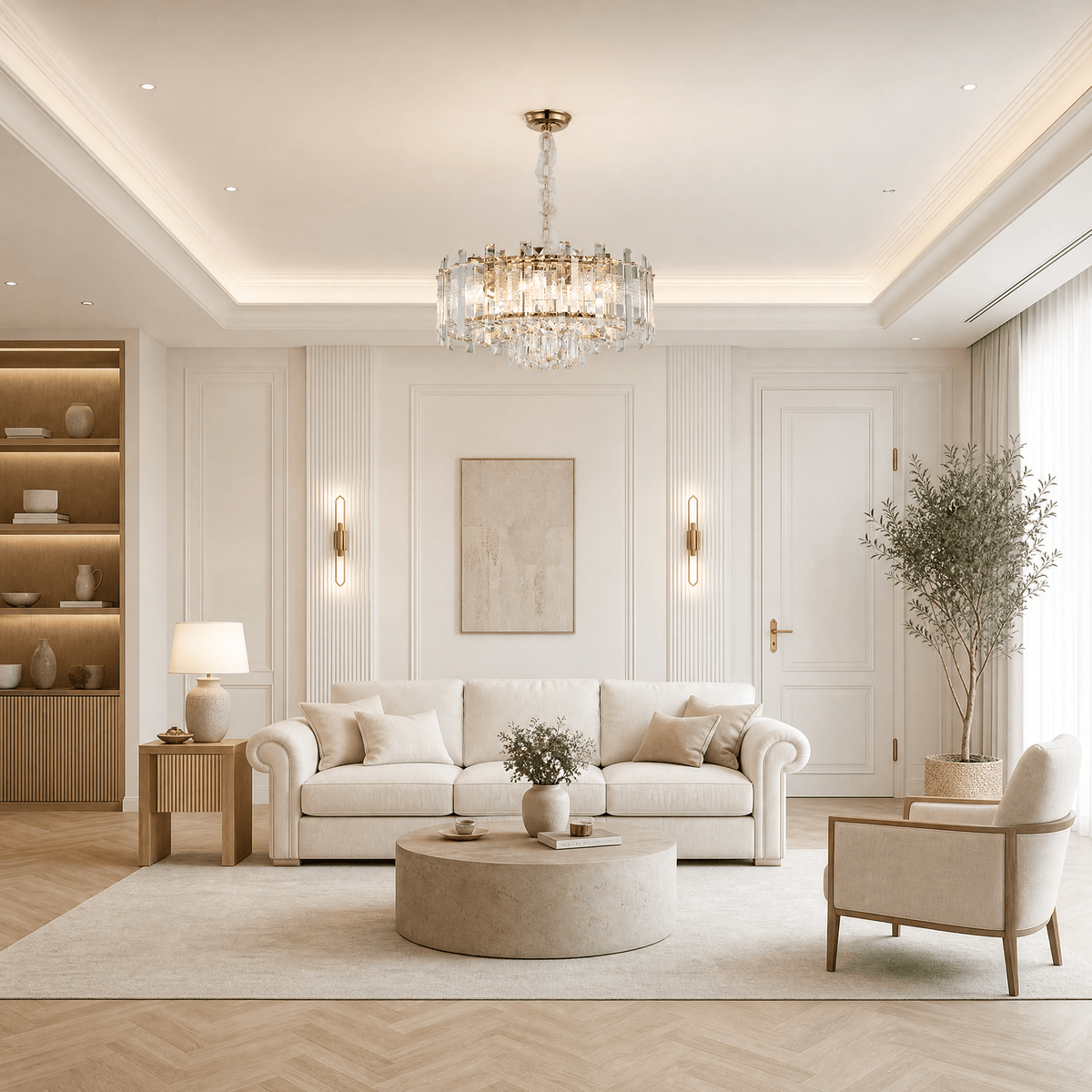 Voluta Crystal Chandelier - Φ600*H280mm/9LBlushlighting