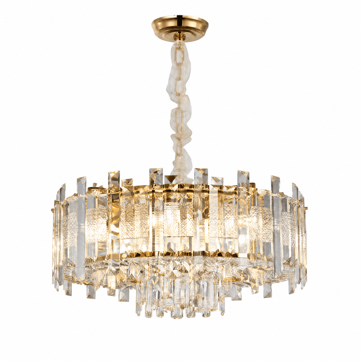 Voluta Crystal Chandelier - Φ600*H280mm/9LBlushlighting