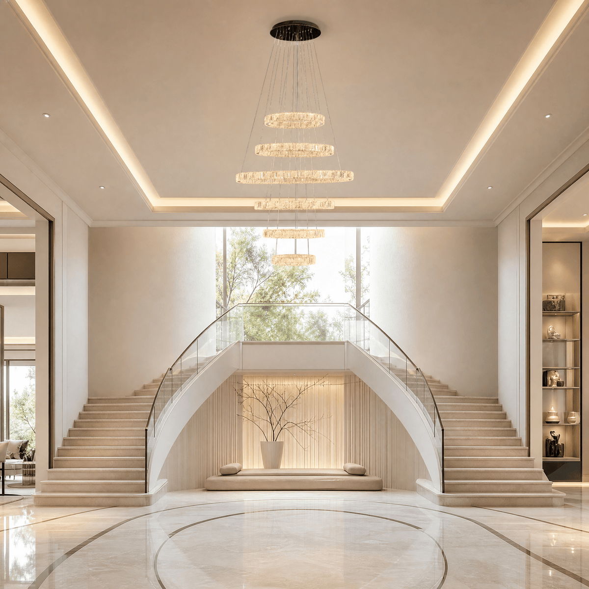 Vortice Crystal Trio Chandelier - Blushlighting