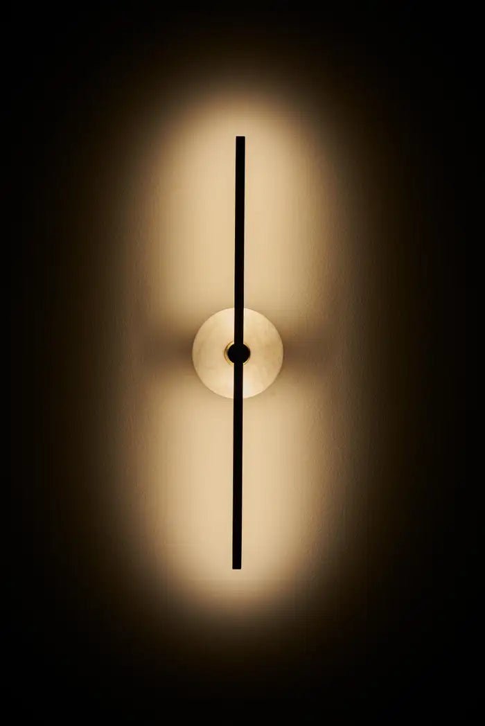 Wall Sconce With Alabaster-NORMAL-Blushlighting-Bronze-Blushlighting