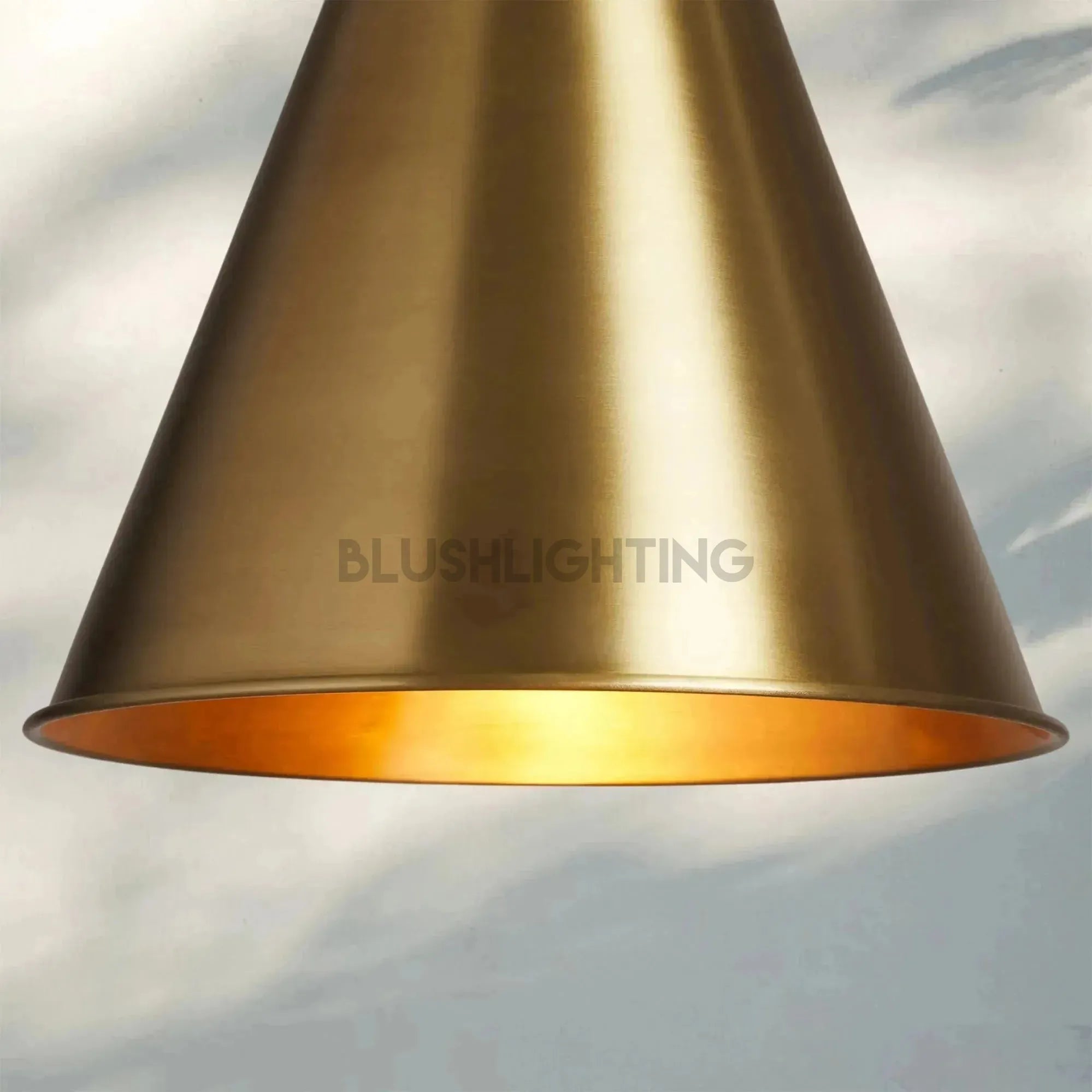 Watley Cone Pendant - BrassBlushlighting
