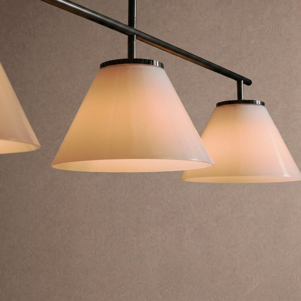 Wescott Linear Cone Chandelier - BlackMilkBlushlighting