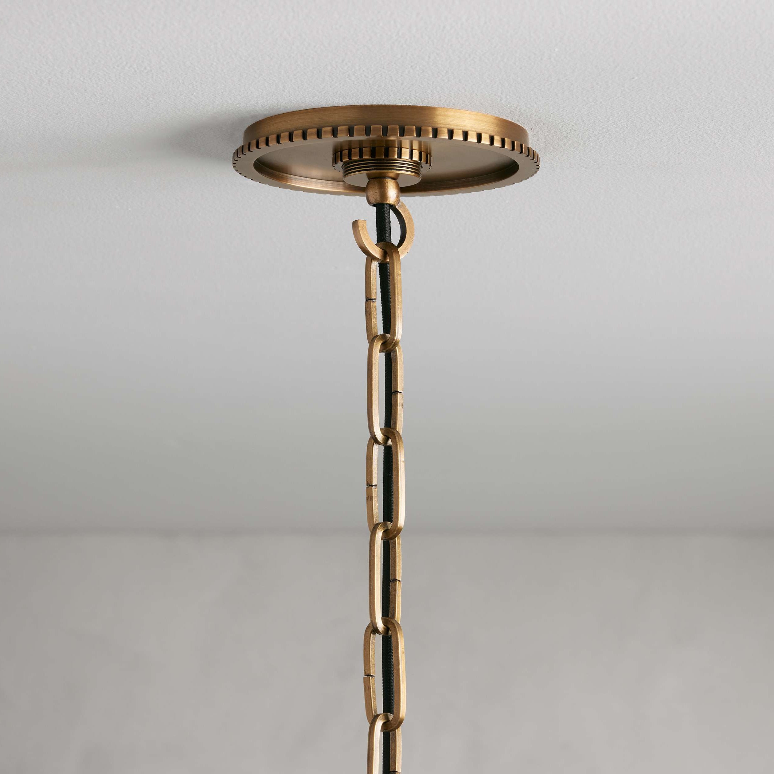 Wescotte Globe Pendant with Chain - BRASSCLEARSMALLBlushlighting