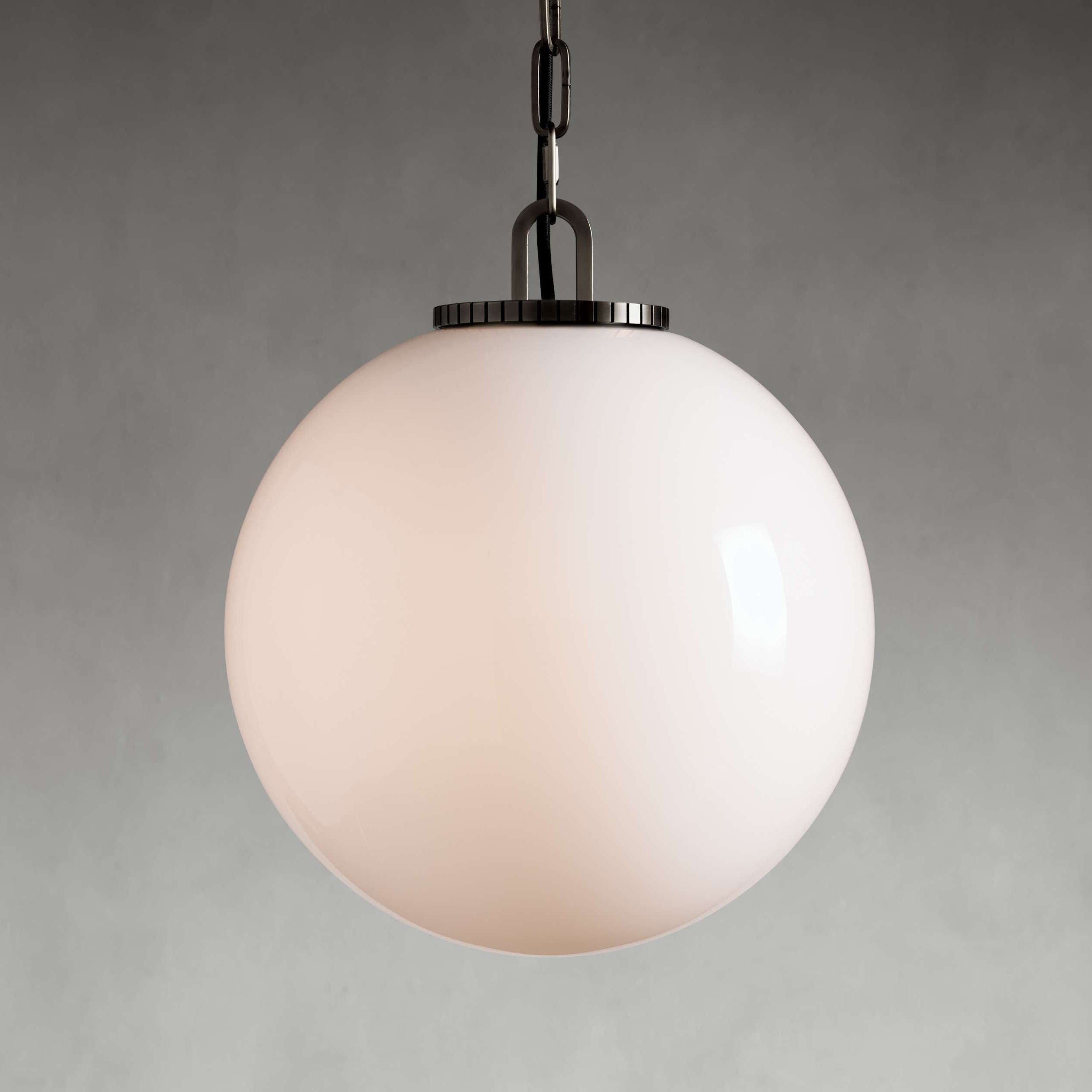 Wescotte Globe Pendant with Chain - BLACKMILKMEDIUMBlushlighting